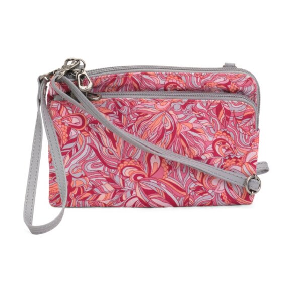 SAKROOTS Nylon Cambria Printed Smartphone Small Crossbody - NWT - Picture 1 of 5